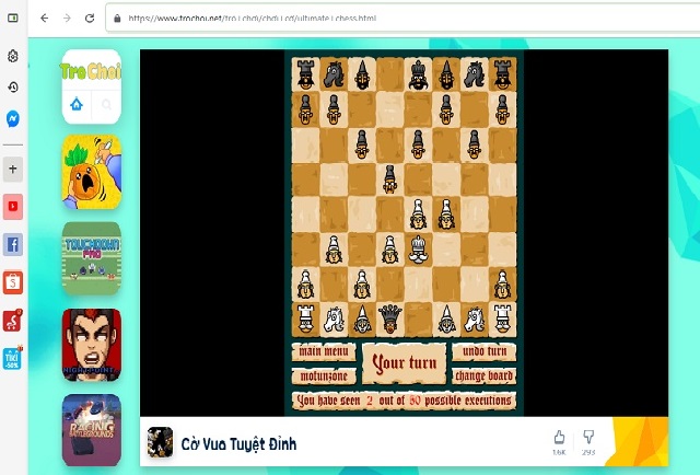 Trò chơi cờ vua cuối cùng trên trochoi.net 