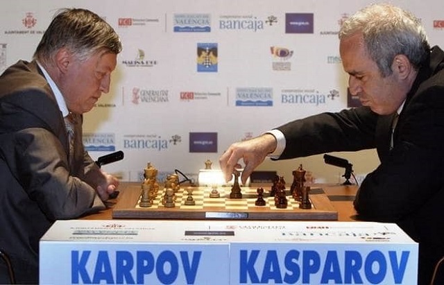 Các đối thủ Anatoly Karpov và Gary Pasparov