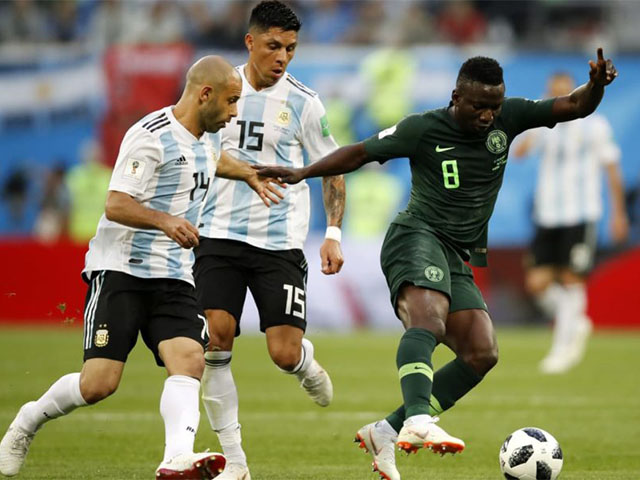 Ví dụ về trận đấu Nigeria vs Argentina tại World Cup
