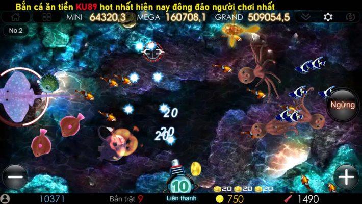 giao diện game bắn cá trong trò chơi