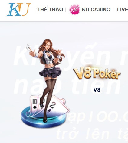 chơi V8 poker tại ku casino