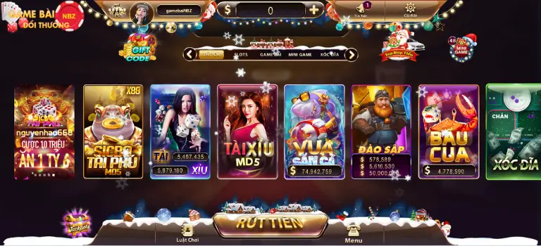 Giao diện trang chủ cổng game Vin88.Live